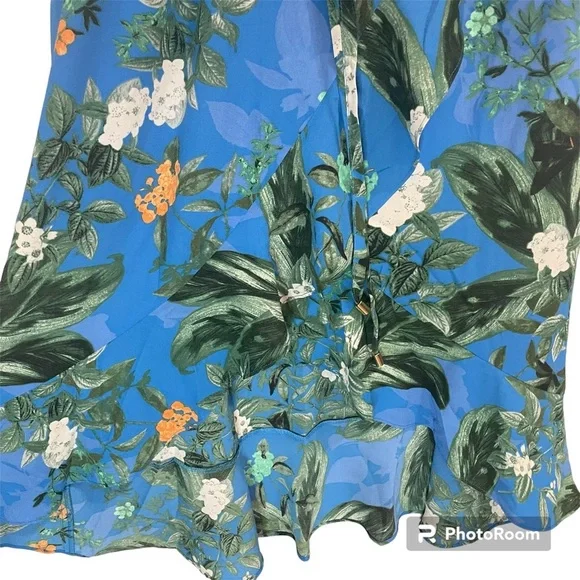 ASOS Oasis halter midi dress in blue floral - Picture 4 of 9